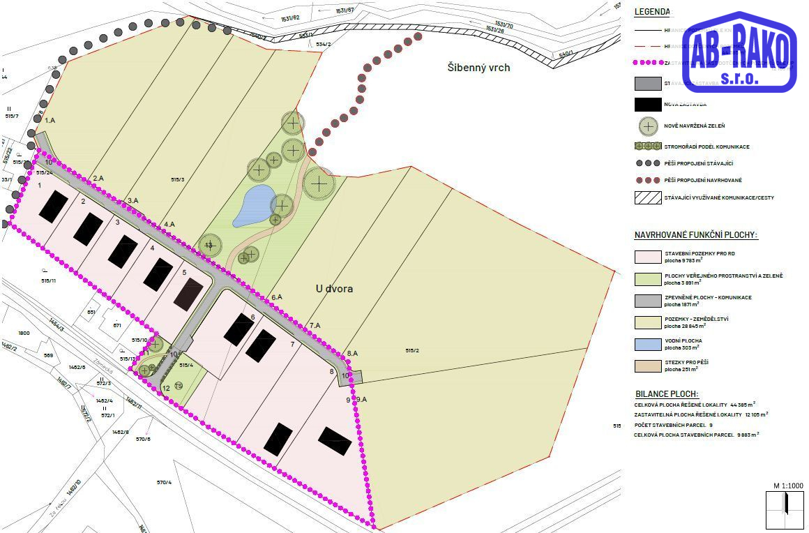 PRODEJ lokality 8 stavebních parcel v Nové Včelnici - obrázek č.5
