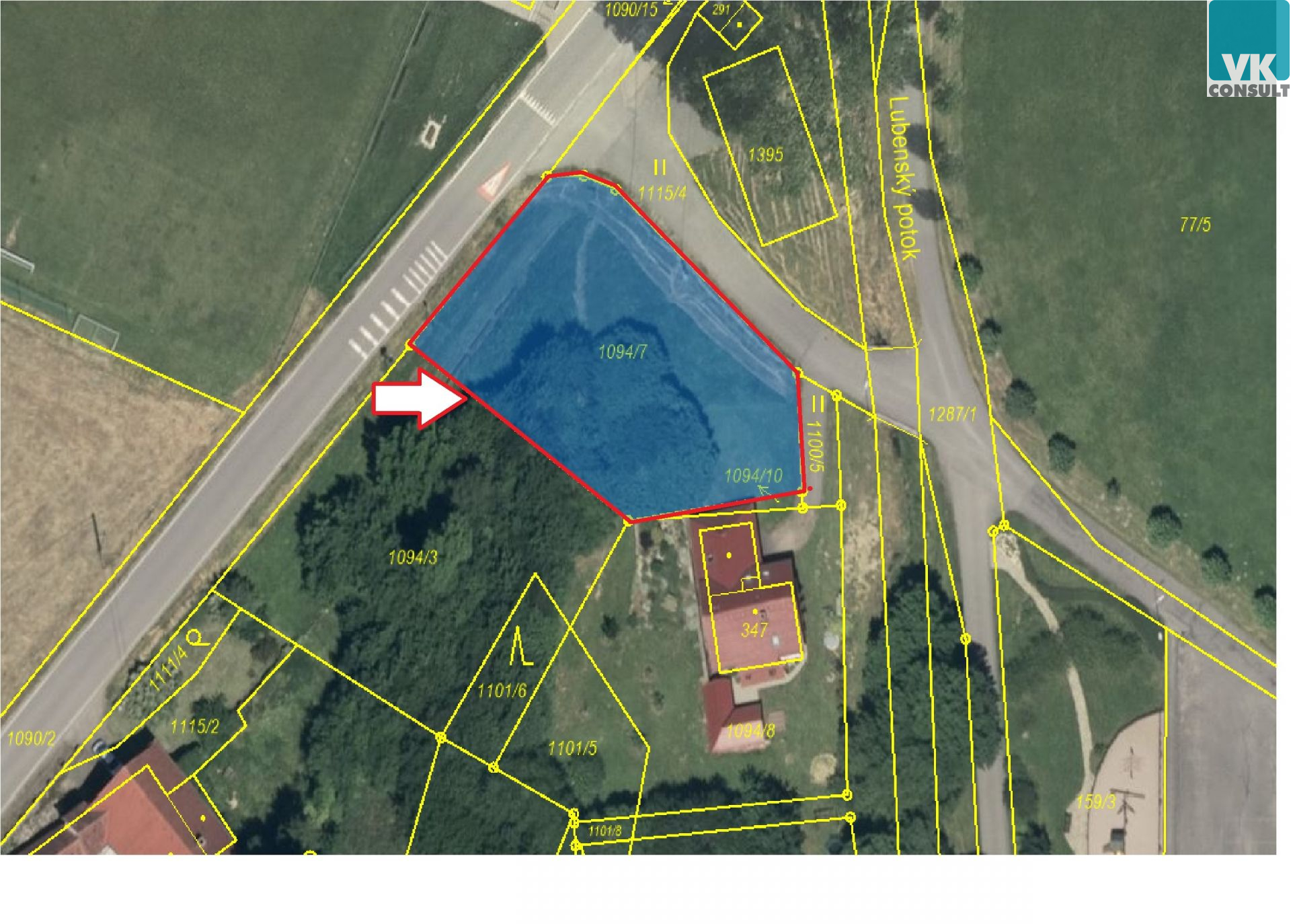 Prodej pozemku 1001 m2 k bydlení v obci Horní Újezd - obrázek č.5