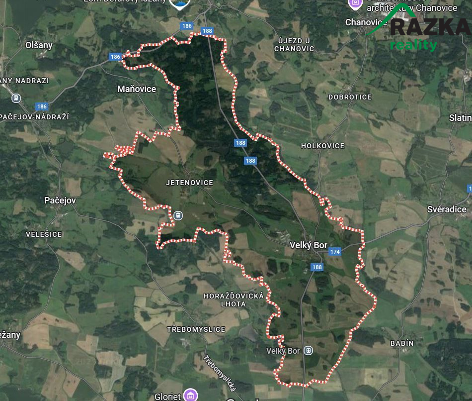 Soubor pozemků Velký Bor u Horažďovic, 264 094 m² - obrázek č.2