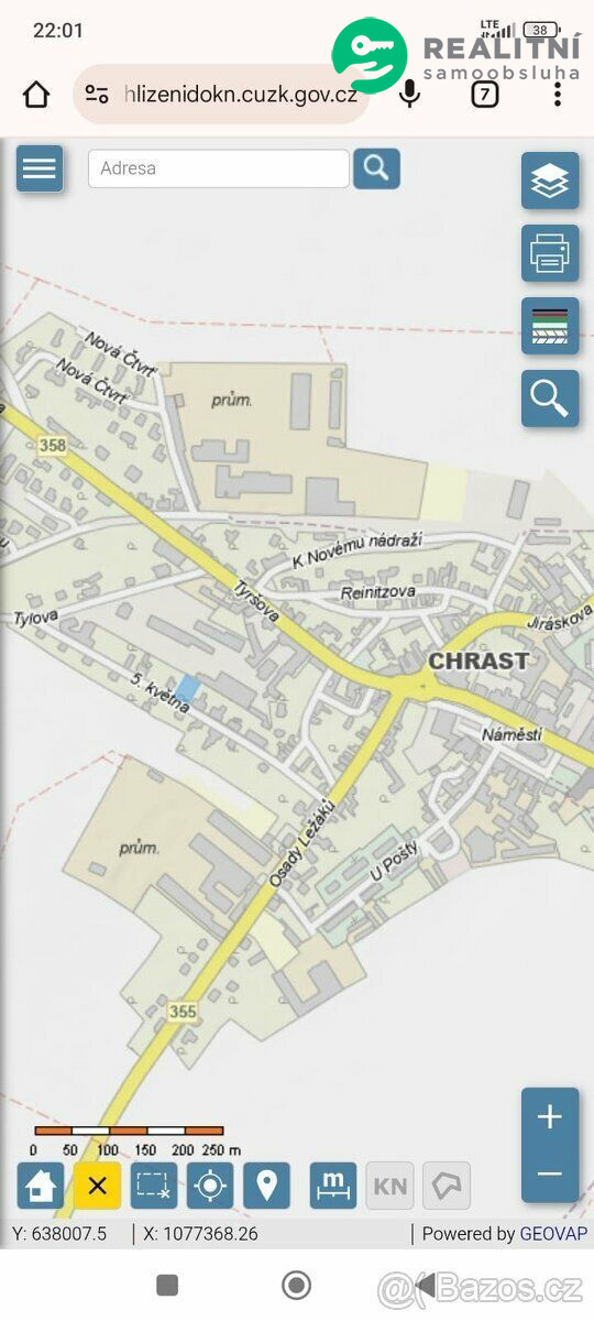 Pozemek Chrast - obrázek č.2