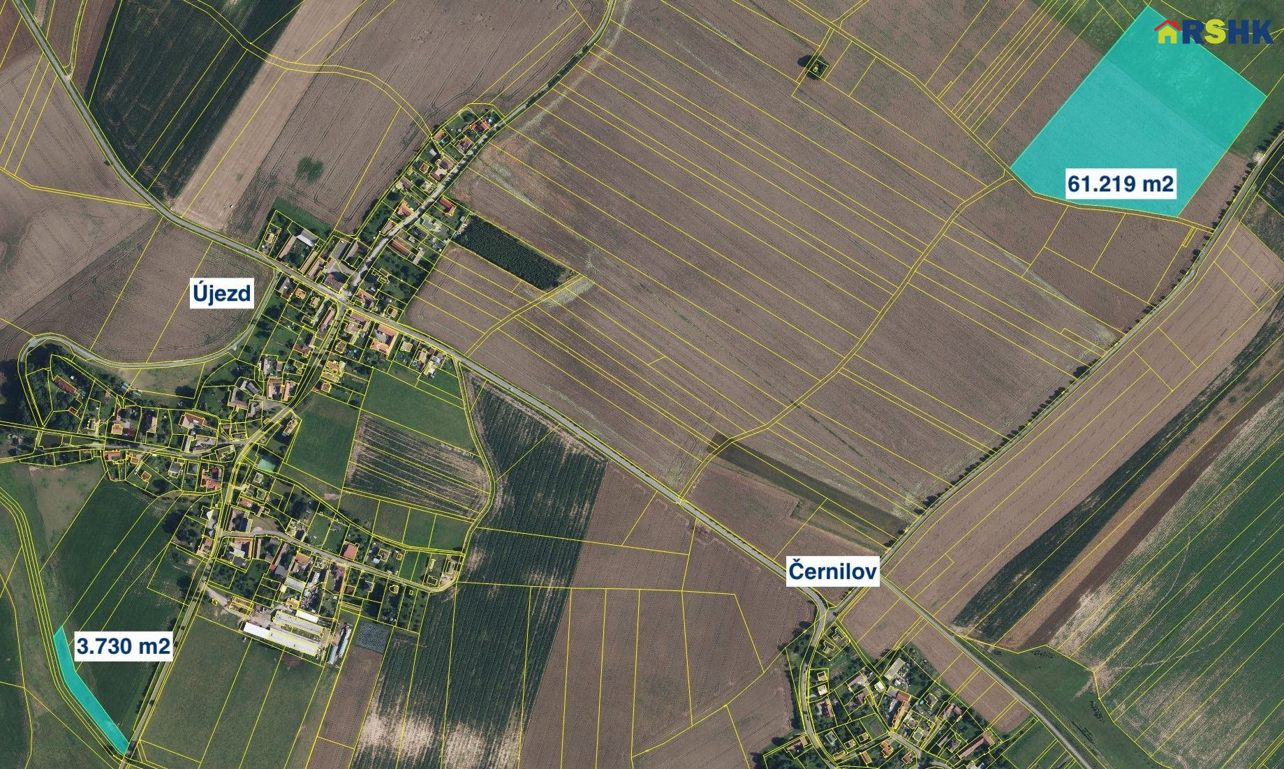 Prodej pole 64.949 m² k.ú. Újezd u Hradce Králové - titulní obrázek--